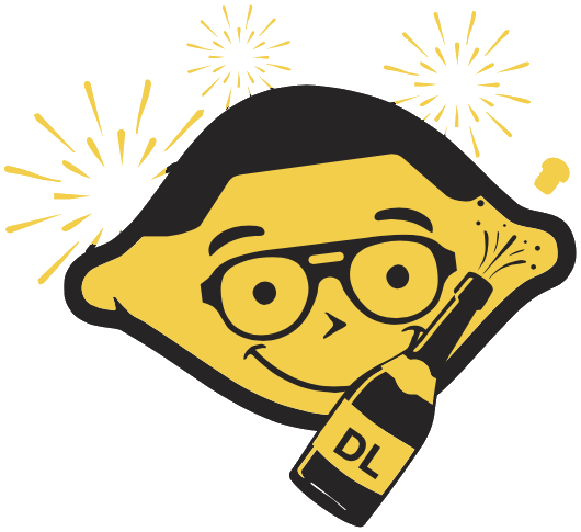 Don Lemon lemon mascot popping champagne under fireworks
